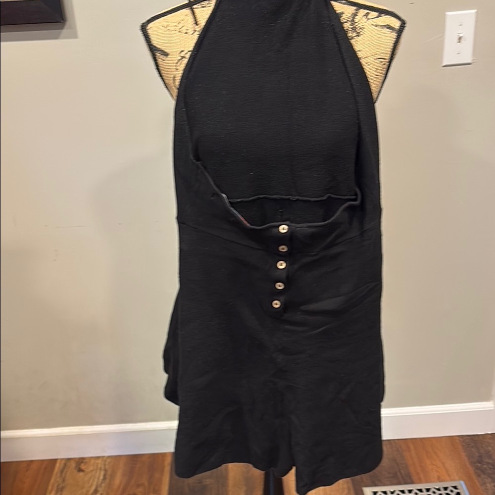 Free People knit Black Halter Romper - Picture 6 of 9